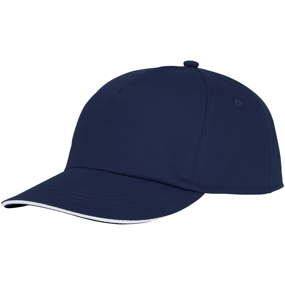 Cappellino con visiera sandwich Styx a 5 pannelli - Navy