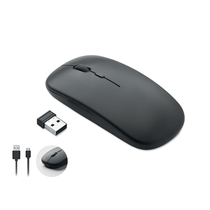 CURVY C - Mouse wireless ricaricabile - Nero