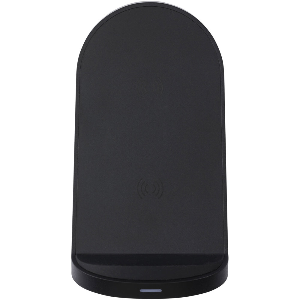 Stazione di ricarica in plastica riciclata RCS a doppia bobina da 15 W Loop