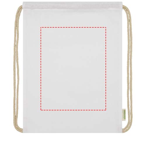 Borsa con cordoncino in tessuto biologico certificato OCS da 140 g/m² Odisha  - 5L
