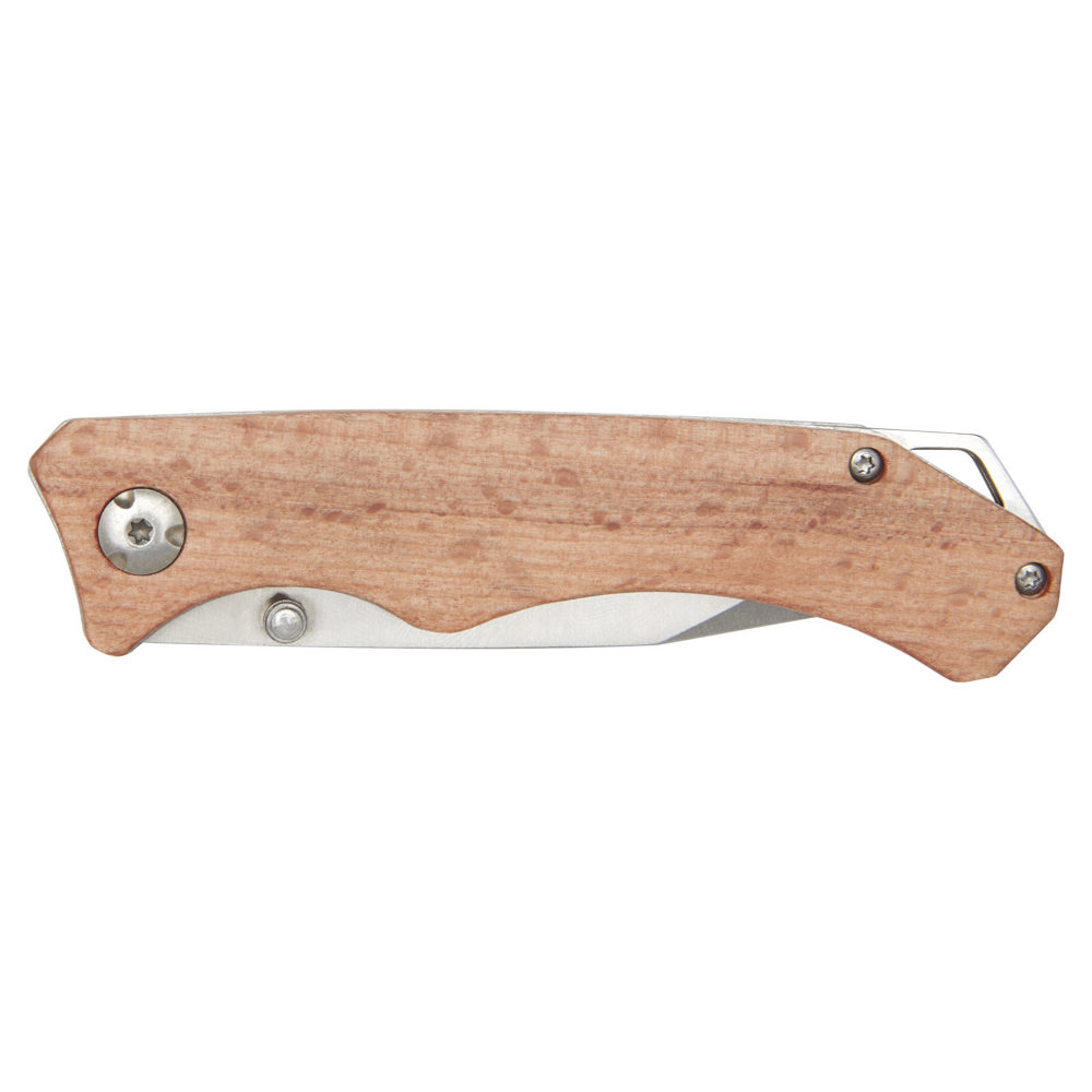 Coltello tascabile Dave in legno con clip per cintura