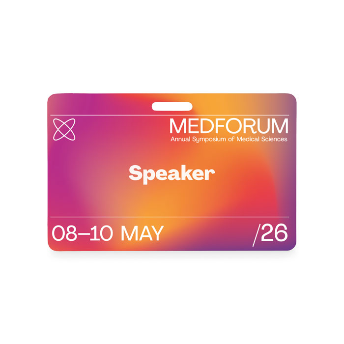 BADSMALL - Badge con lanyard 54 x 86 mm