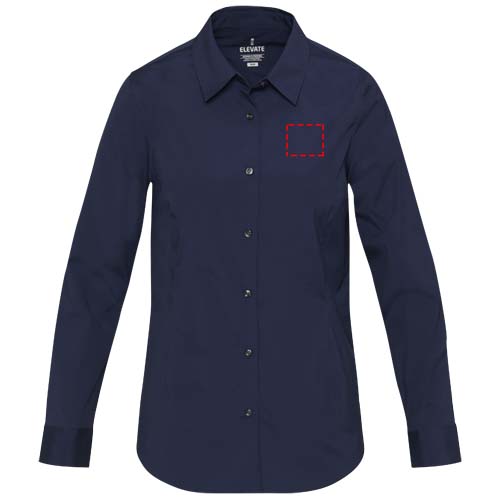 Camicia in tessuto di popeline da donna Carnelian