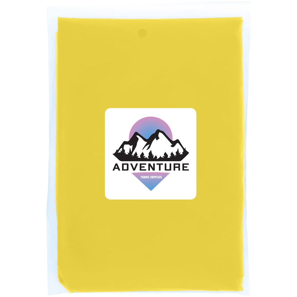 Poncho impermeabile monouso in materiale riciclato certificato GRS con custodia Mayan 
