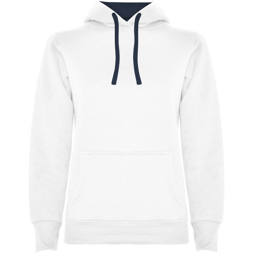 Felpa con cappuccio da donna Urban - Bianco, Blu navy