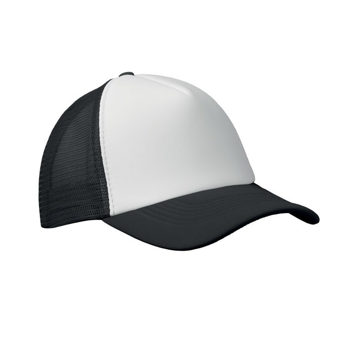 BUBBLE - Cappello trucker a 5 pannelli - Bianco/Nero