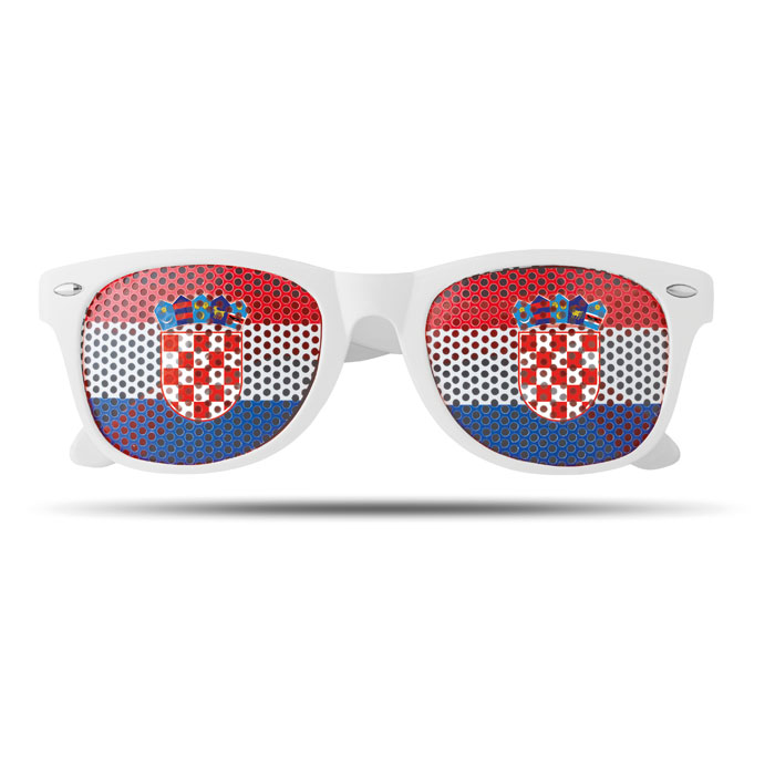 FLAG FUN - Occhiali da sole con bandiere - Bianco/Blu