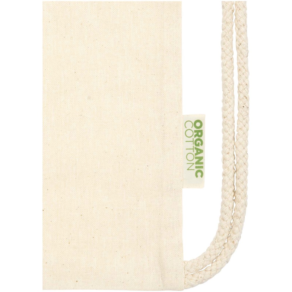 Borsa con cordoncino in tessuto biologico certificato OCS da 140 g/m² Odisha  - 5L
