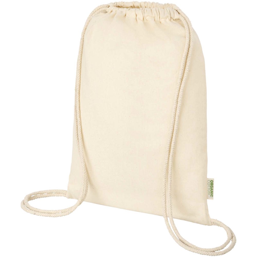 Borsa con cordoncino in tessuto biologico certificato OCS da 140 g/m² Odisha - 5L - Naturale