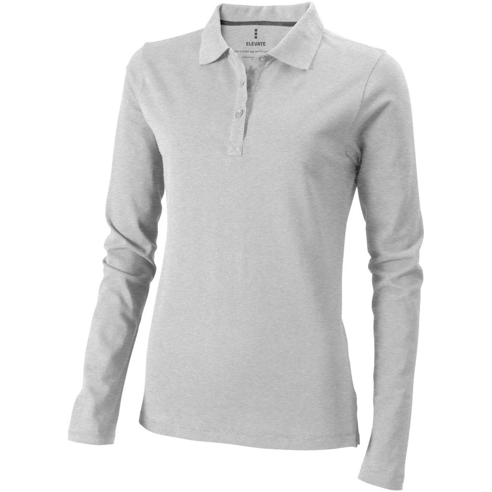 Polo Calgary a manica lunga da donna - Grigio Melange