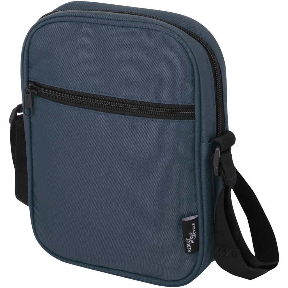 Borsa a tracolla in materiale riciclato certificato GRS Byron 2l - Blu hale