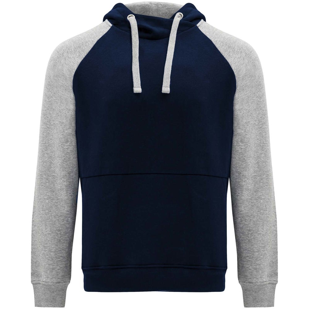 Felpa con cappuccio unisex bicolore Badet - Blu navy, Grigio melange