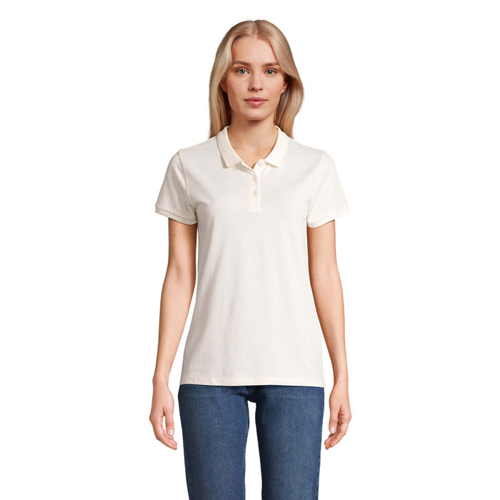 PLANET WOMEN - Polo PLANET DONNA 170g - Bianco Sporco