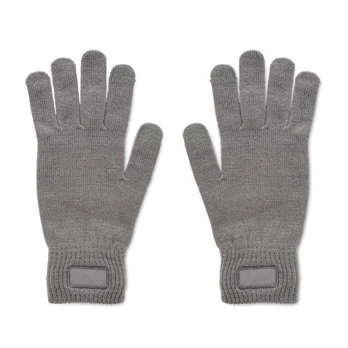 HANDNIT - Guanti in maglia in RPET - Grigio Pietra
