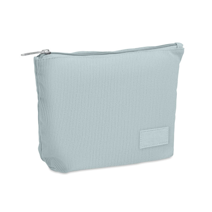 CORDY T - Porta cosmetici in velluto - Blu Bambino