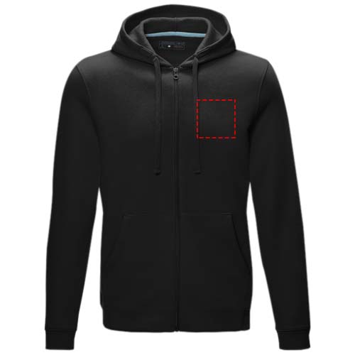 Felpa Ruby da uomo con cappuccio e full zip in tessuto organico riciclato