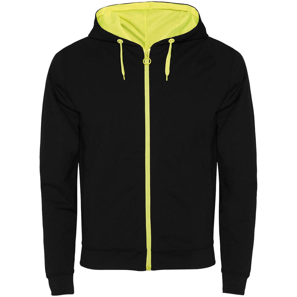 Felpa unisex Fuji - Nero, Giallo fluo