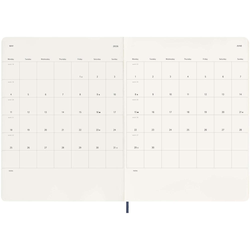 Blocco note 12 mesi formato XL con copertina morbida Moleskine
