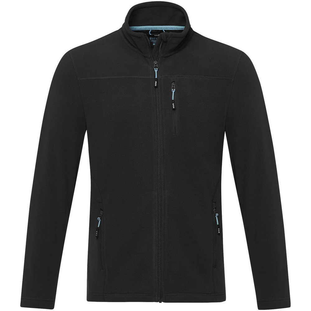 Giacca da uomo in pile con zip integrale in materiale riciclato certificato GRS Amber
