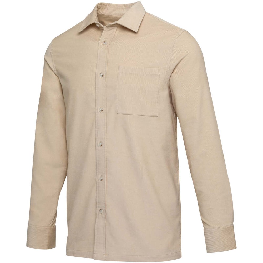 Camicia unisex in velluto a coste Alum - Oatmeal