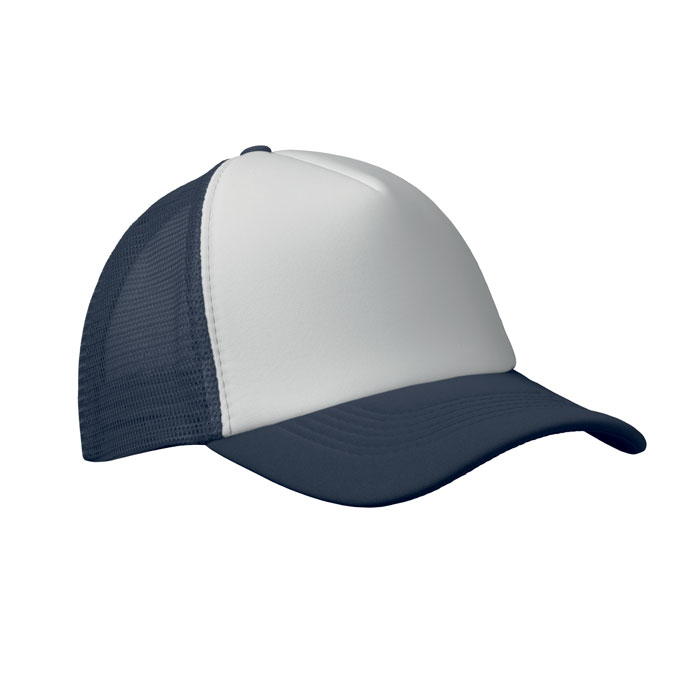 BUBBLE - Cappello trucker a 5 pannelli - Bianco/Blu Scuro