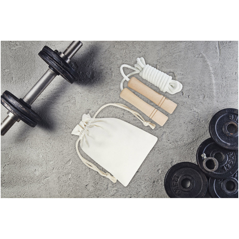 Corda per saltare Denise in legno con custodia in cotone