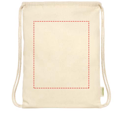 Borsa con cordoncino in tessuto biologico certificato OCS da 100 g/m² Odisha - 5L