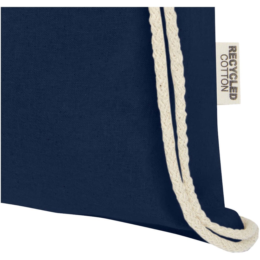 Borsa con cordoncino in cotone riciclato certificato GRS da 140 g/m² Oregon