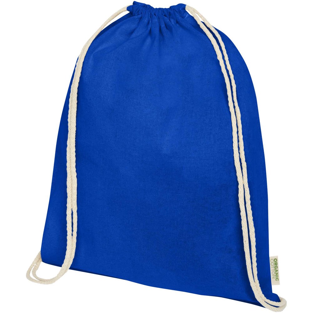 Borsa con cordoncino in tessuto biologico certificato OCS da 140 g/m² Odisha - 5L - Blu Royal