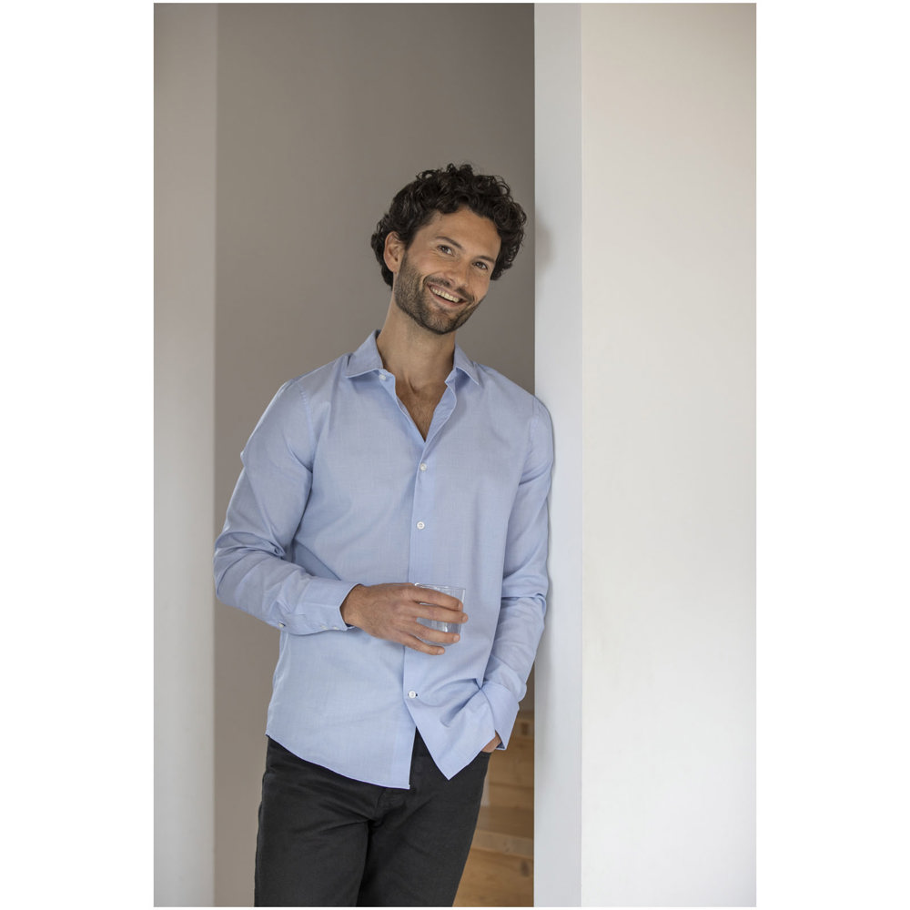 Camicia a maniche lunghe da uomo in tessuto biologico Cuprite