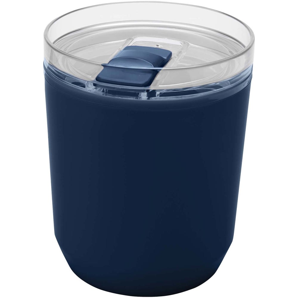 Bicchiere a doppia parete in plastica riciclata da 180 ml Hudson - Navy