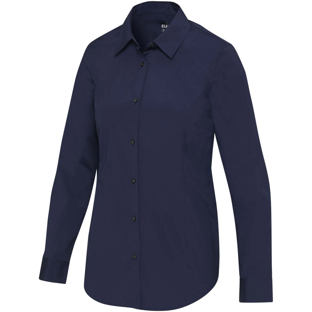 Camicia in tessuto di popeline da donna Carnelian - Blu navy