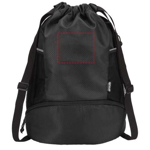 Borsa sportiva con cordoncino in materiale riciclato certificato GRS e scomparto inferiore da 18 litri Nomad