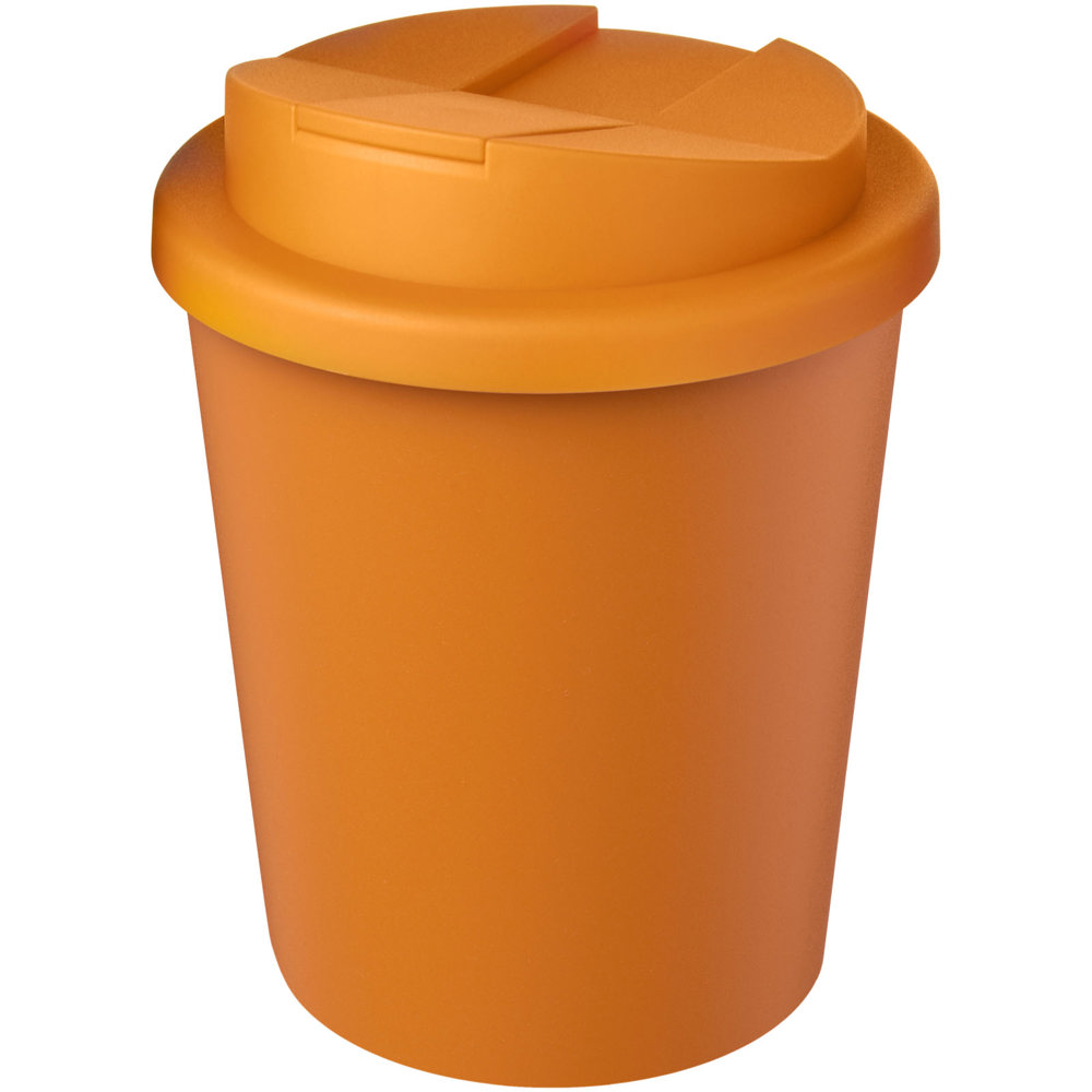 Bicchiere Americano® Espresso Eco da 250 ml in materiale riciclato con coperchio a prova di perdita - Arancione