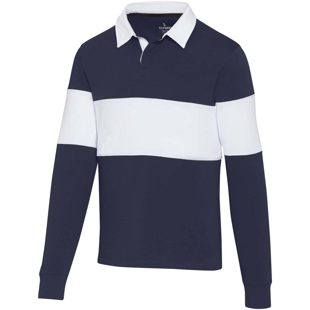 Felpa polo da rugby unisex Clyde - Navy, Bianco