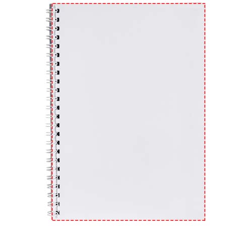 Blocco note a spirale A5 con copertina posteriore stampata Desk-Mate®