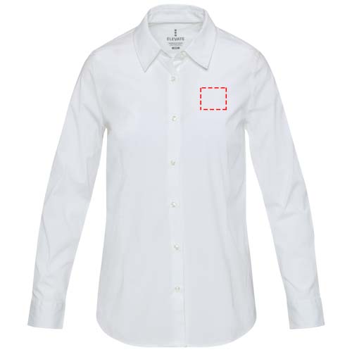 Camicia in tessuto di popeline da donna Carnelian
