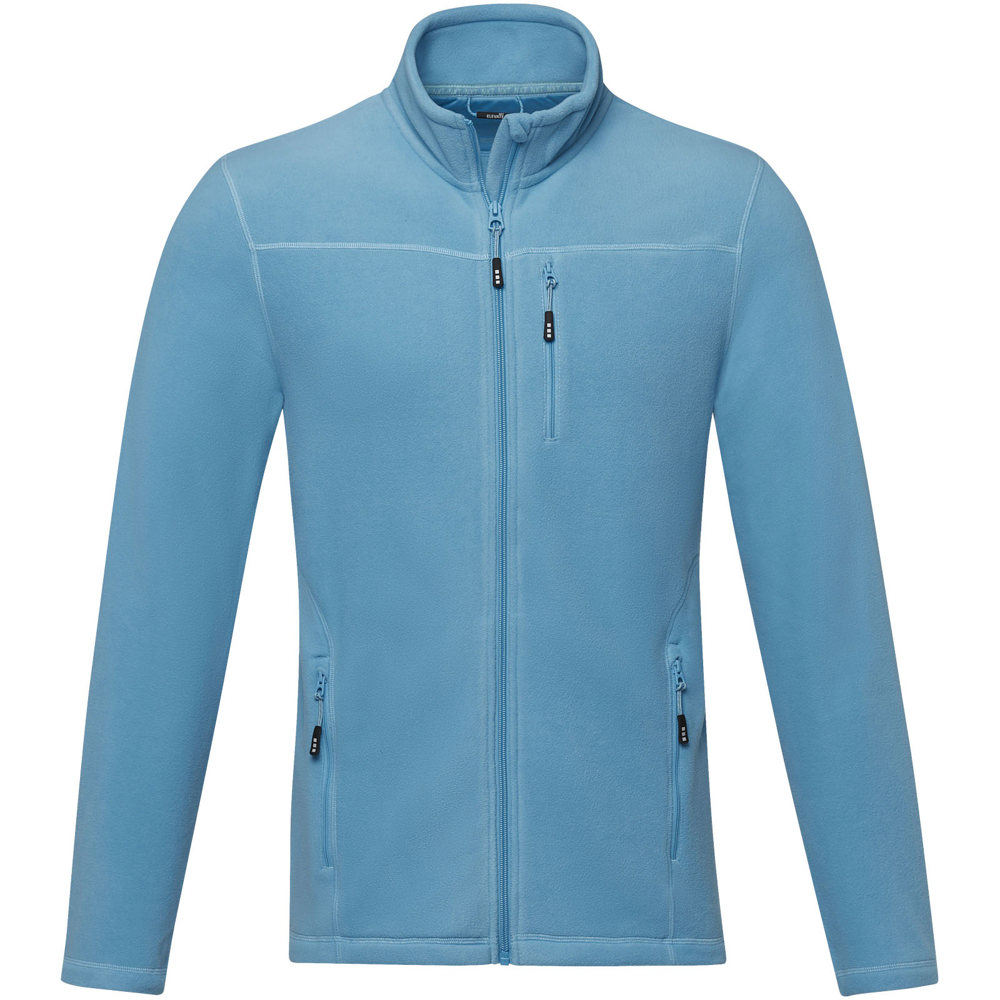 Giacca da uomo in pile con zip integrale in materiale riciclato certificato GRS Amber