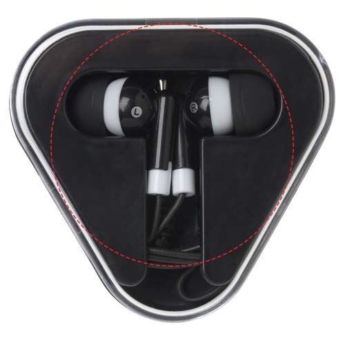 Auricolari con astuccio in plastica riciclata Rebel