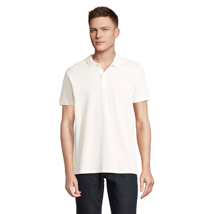 PLANET MEN - Polo PLANET UOMO 170g - Bianco Sporco