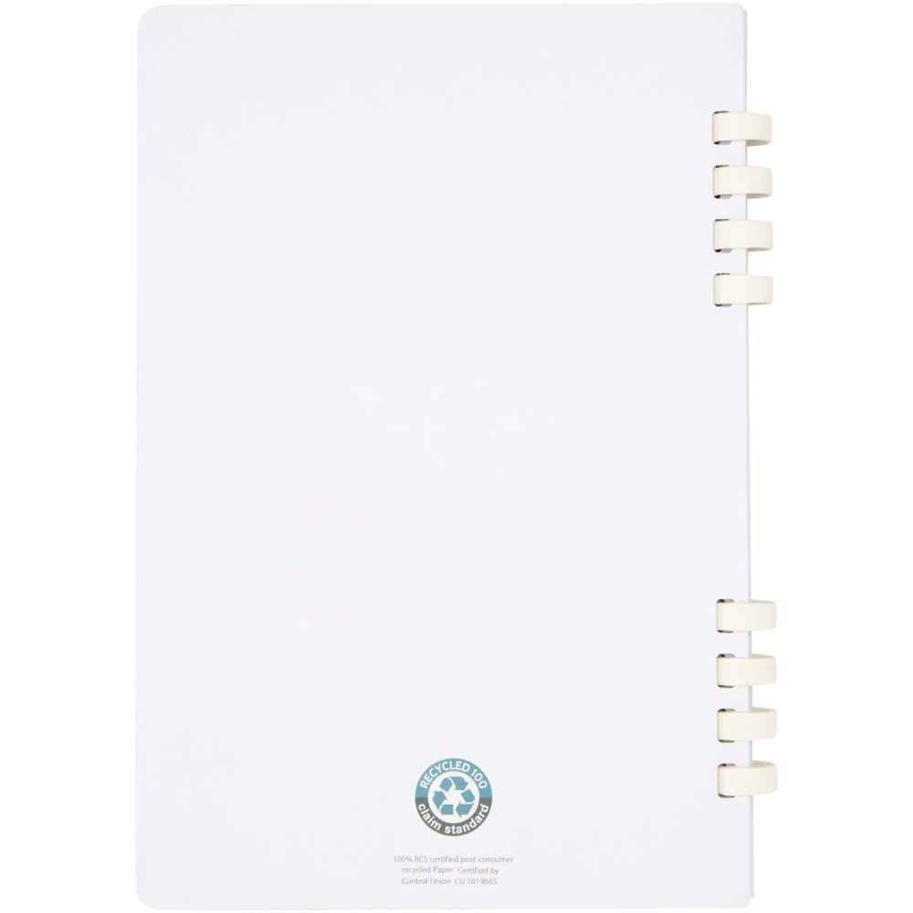 Blocco note a spirale formato A5 con copertina rigida in materiale riciclato certificato RCS Fil