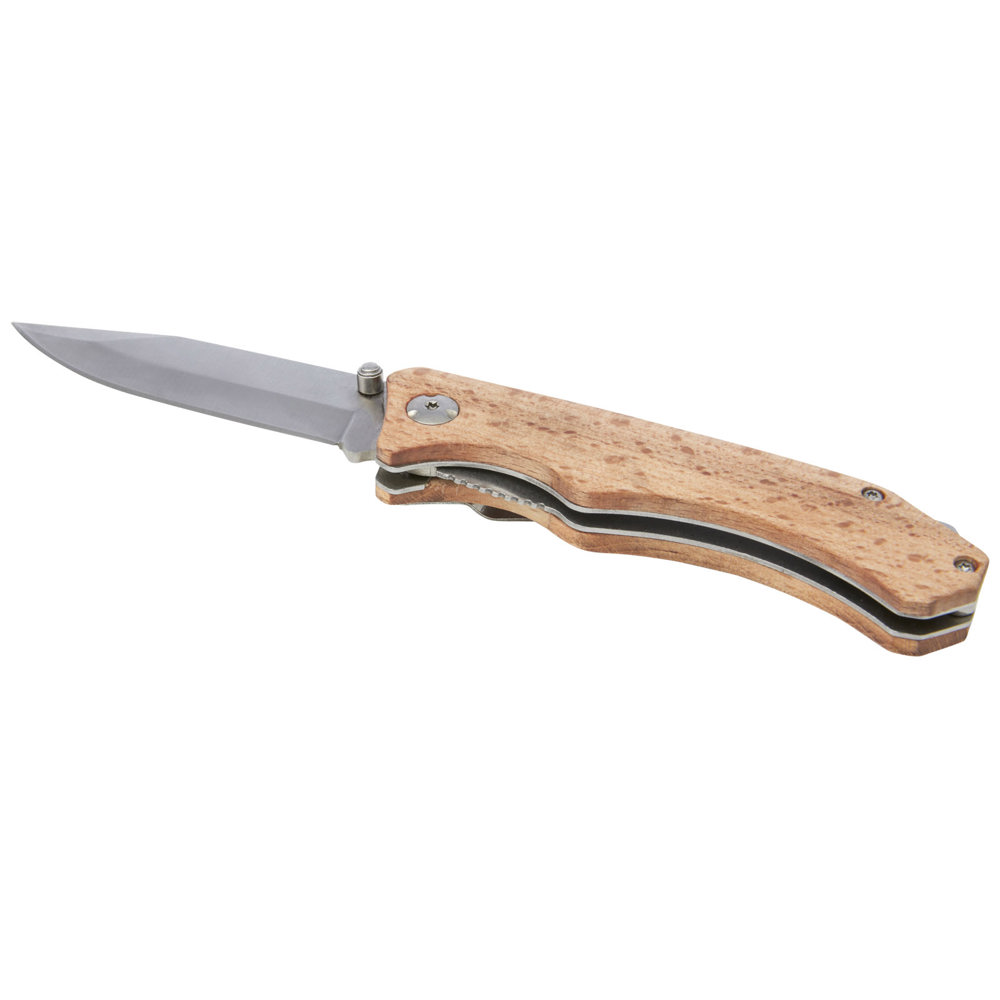 Coltello tascabile Dave in legno con clip per cintura