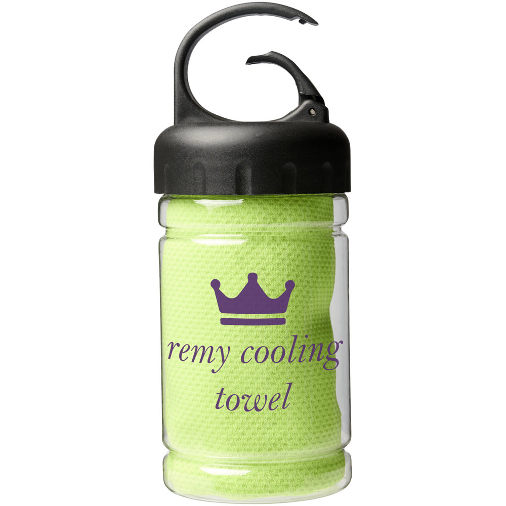 Asciugamano rinfrescante in contenitore PET Remy