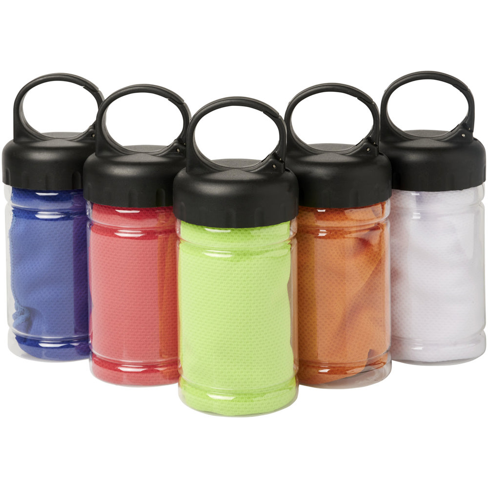 Asciugamano rinfrescante in contenitore PET Remy