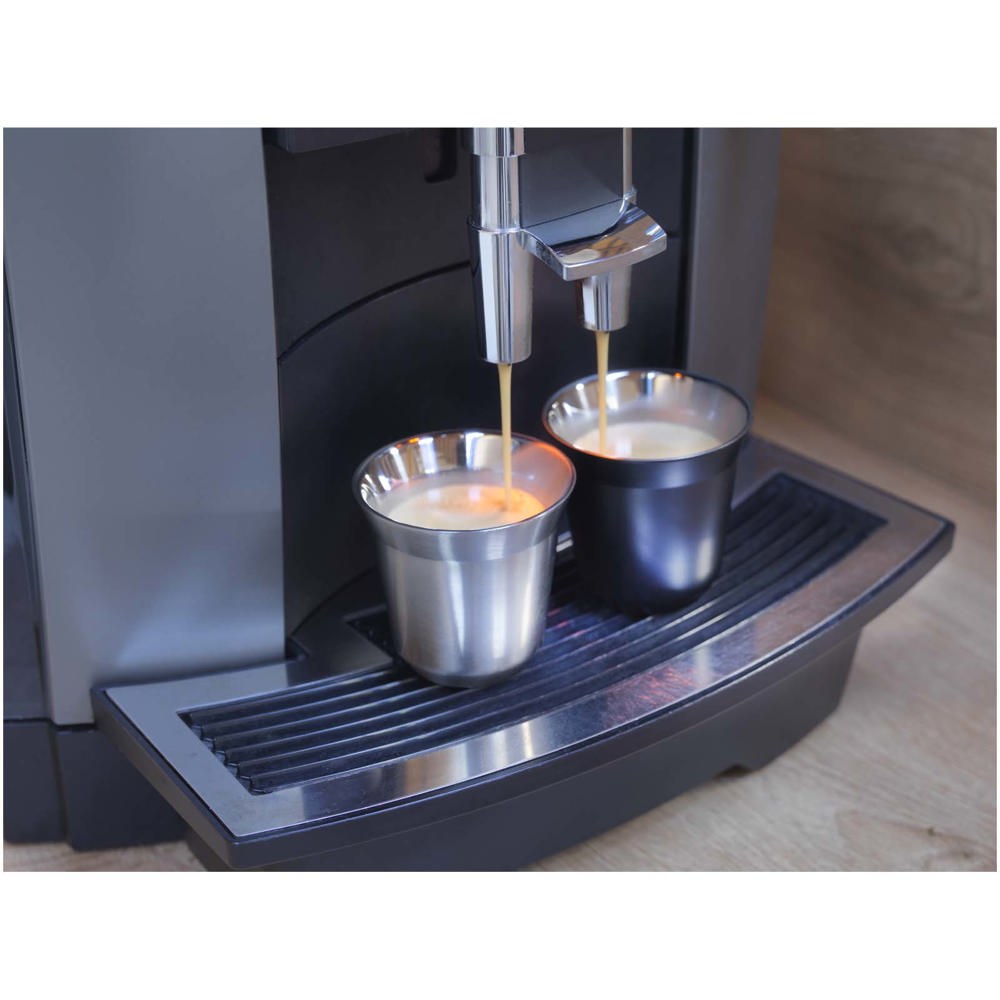  Set di tazze per caffè espresso in acciaio inossidabile certificato RCS da 80 ml Duo 