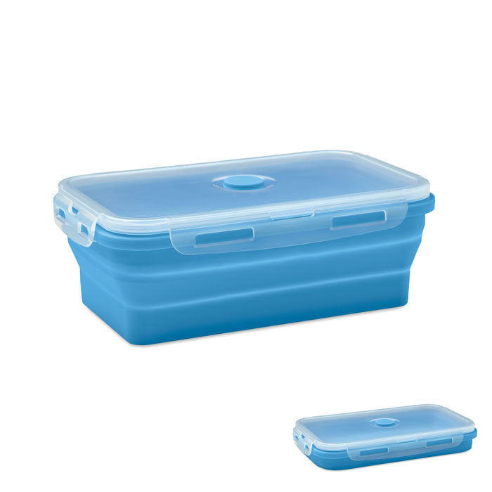 KOLAPSO - Porta pranzo in silicone pieghe - Blu Bambino