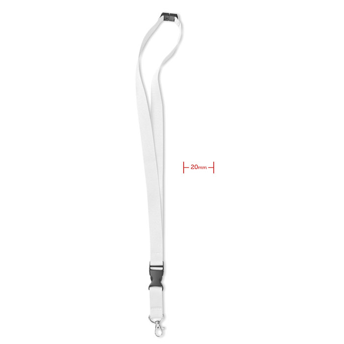 LANY - Lanyard con moschettone - Bianco