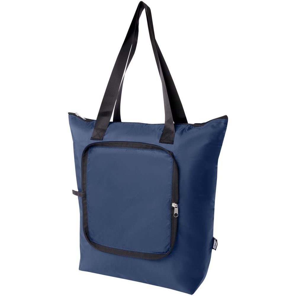Borsa termica pieghevole da 15 litri in PET riciclato EcoFold - Navy