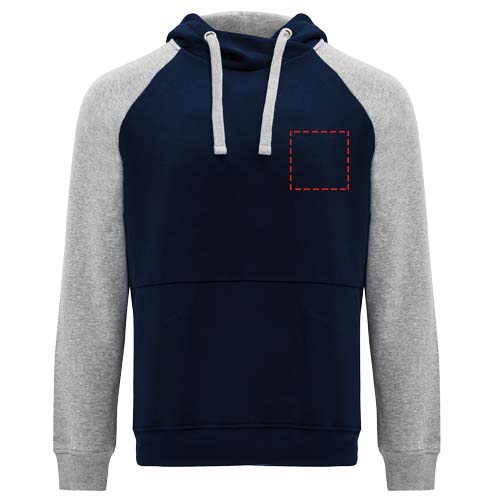 Felpa con cappuccio unisex bicolore Badet