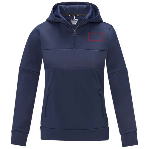Felpa anorak con cappuccio da donna a mezza zip Sayan